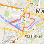 Salford Quays 4 Bridges route map