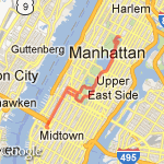 Central Park to North End route map