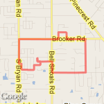 Brucken to Bryan 3.6 miles route map