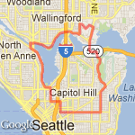 11.25 mi Lake Union route map