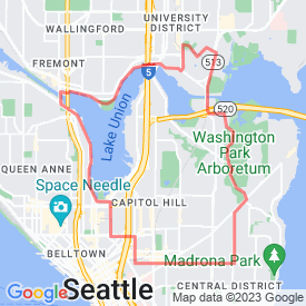 11.25 mi Lake Union - 17.70 Km route in Seattle