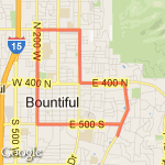 My 6 mile route route map