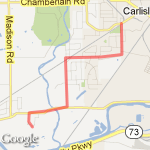 To Beachler Rd route map