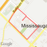 Mississauga SuperWalk 2012 route map