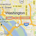 National Mall Running Route - Washington, DC route map