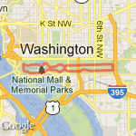 National Mall Running Route - Washington, DC route map
