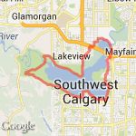 Glenmore Resevoir Lioop 16Km Long - Calgary, AB route map
