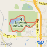 Shawnee Mission Lake route map
