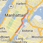 East Side Training Route route map