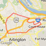 Rhodes, Glebe, Lorcum loop route map
