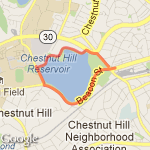 Chestnut hill lake only route map