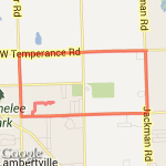 Temp to Jackman Square  route map