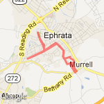 My 5 mile route route map