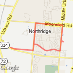 Weber Road 6 Miler route map