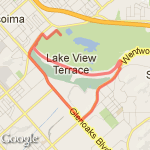 Hansen Dam 10k route map