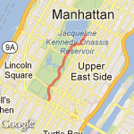 3.32 Mile Central Park route map