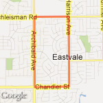 3 MILE BLOCK. route map