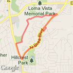 Lost Trail (Brea Reservoir) route map