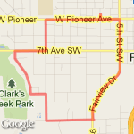 Clark's creek route map