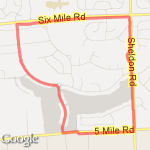 Northville HS/Northville Hills route map