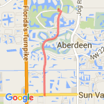 6 miles West Lake Worth route map