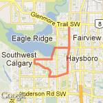11km route in SW Calgary route map