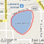 Lake Mirror route map