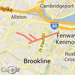 Brookline 4.5 night route map
