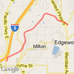 Milton Trail route map