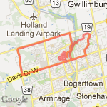 1/2 Marathon Route - Newmarket route map
