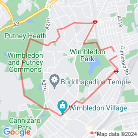 Long run - 8.00 Km route in Wimbledon park, london