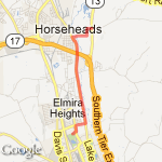 13 to Carousel via Lake route map