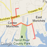 To Nina's from railroad  route map