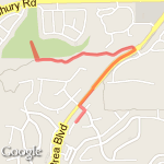 Baseball Fields Walk route map