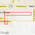 7.4 Mile Run  route map