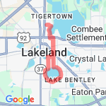 8 mile run for fun :) route map