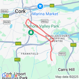 Donnybrook to Town and back - 9.66 Km route in Cork