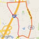 West - Toner Loop route map