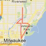 Brady to bike path astor loop route map