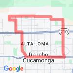 15 miles route map