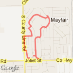 2 mile run/walk route map