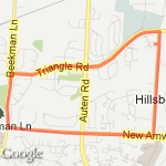 Long Run/Bike Route route map