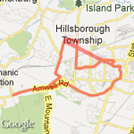 Long Bike ride to Church route map