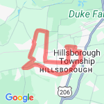 Long Bike Ride-East Mountain route map