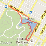 Harlem Meer Loop from 110th route map