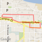 PT 668 Run 1 route map