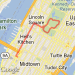 South Loop of Central Park route map