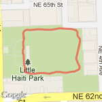 Little Haiti Park route map