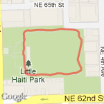 Little Haiti Park route map