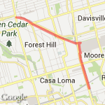 Running Room Beltline 10K route map